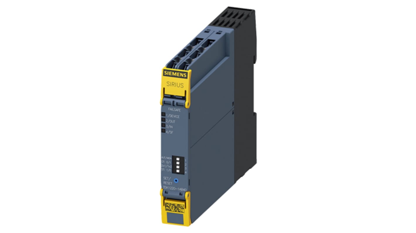 Relè di sicurezza Siemens 3SK1122-1AB40, 24V, 1 canale, 3 contatti. Circuiti elettronici avanzati, protezione IP20.