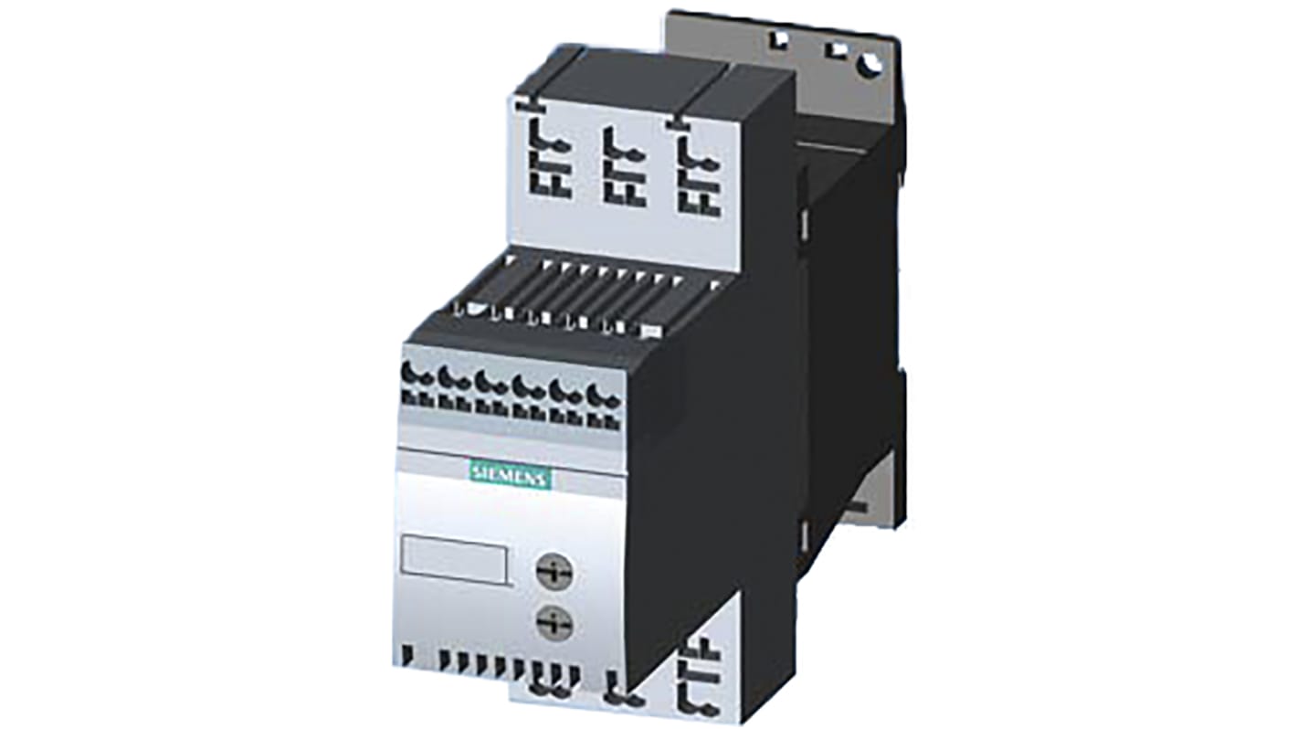 Avviatore soft-start Siemens 3RW3013-2BB14, 3 fasi, 1,5 kW, 400 V, protezione IP20, per motori fino a 3,6 A.