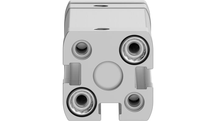 Cilindro pneumatico compatto Festo ADNGF-12-40-P-A, doppio effetto, foro 12 mm, corsa 40 mm, pressione massima 10 bar.