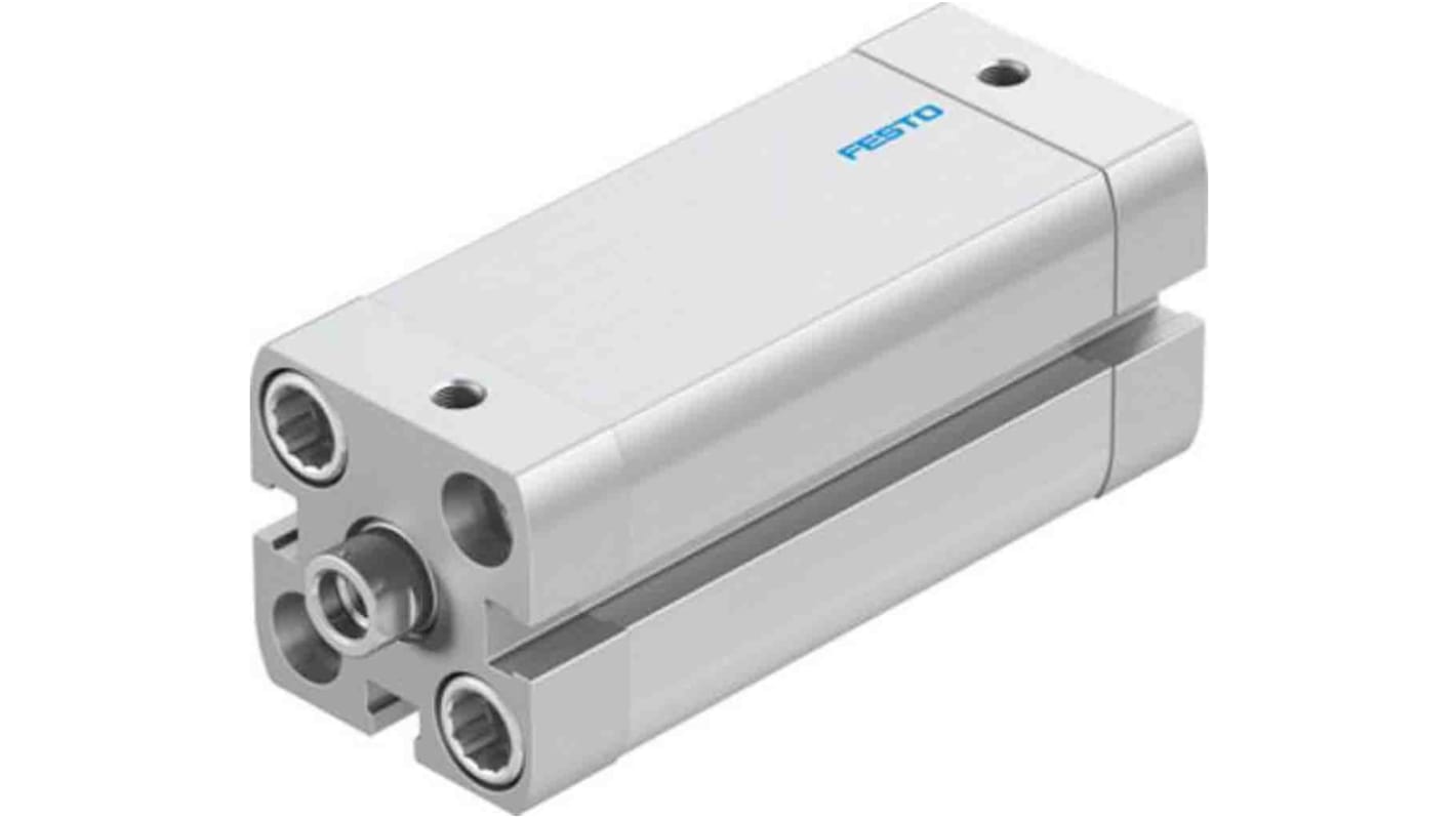 Cilindro pneumatico compatto Festo ADN2050IPPSA, doppio effetto, foro 20mm, corsa 50mm, montabile in diverse posizioni.