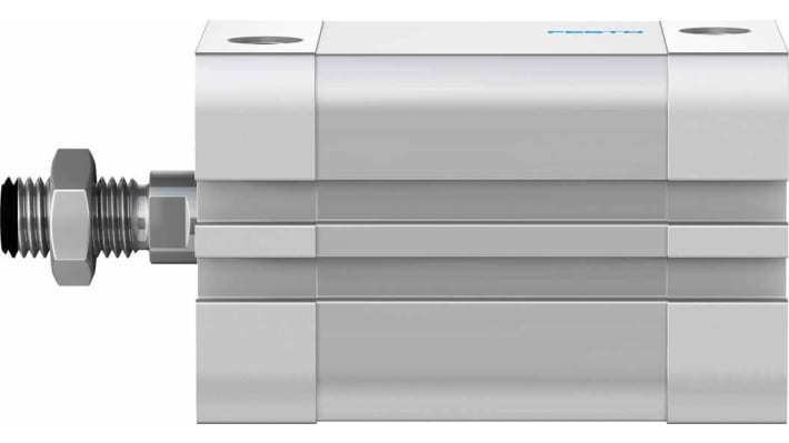 Cilindro pneumatico compatto Festo ADN-32-30-A-PPS-A, alesaggio 32mm, corsa 30mm, pressione massima 10 bar.