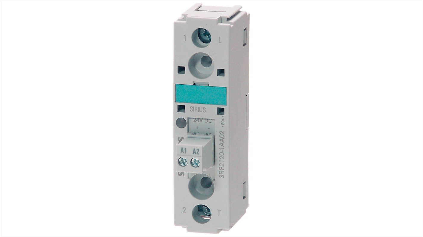 Relè a stato solido Siemens 3RF2190-1AA45 90A 600V DIN IP20 per circuiti monofase - Commutazione a punto zero, montaggio a vite - Protettivo SPST.