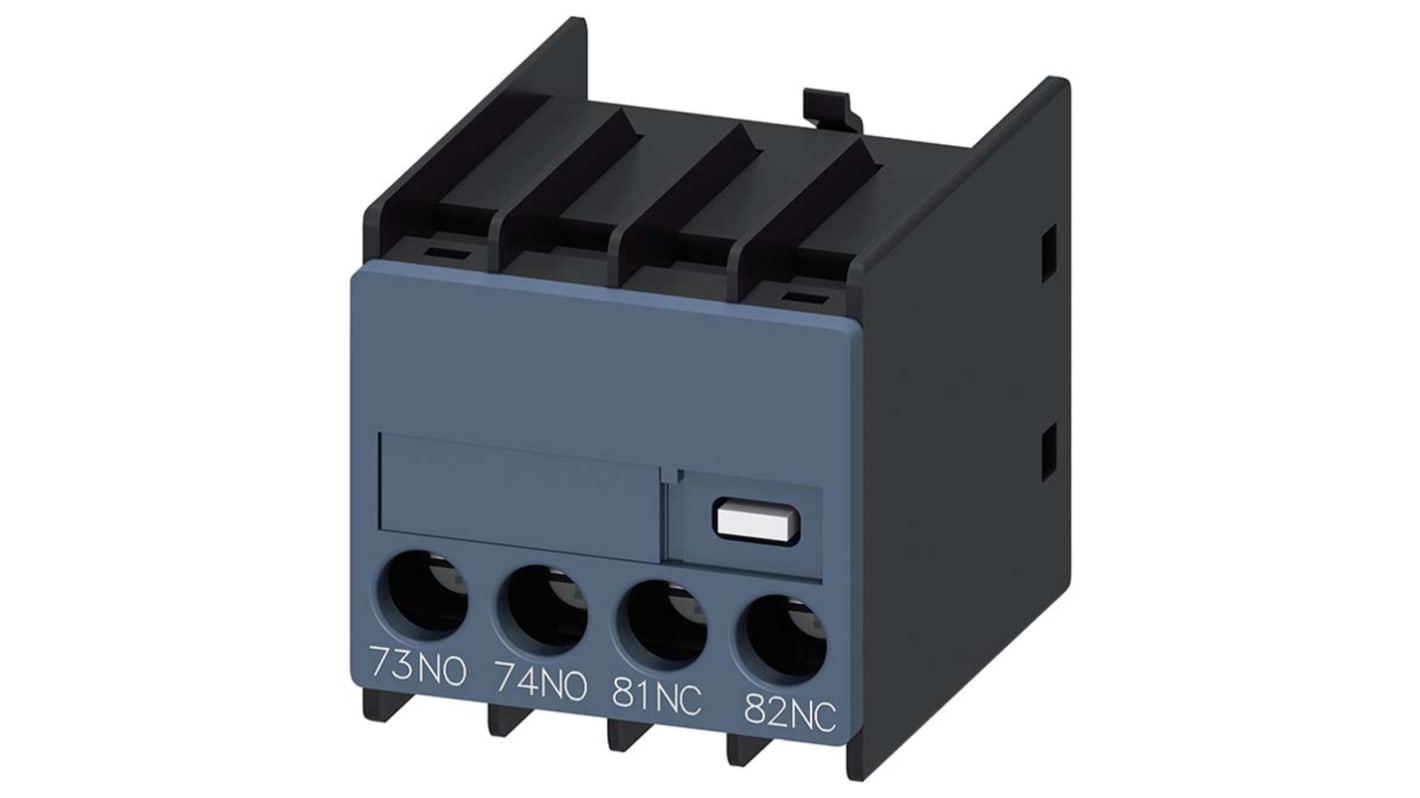 Contatto ausiliario Siemens 3RH2911-1MA11, 2 contatti (1 N/C + 1 N/A), montaggio a innesto, corrente 10 A, tensione 17 V c.c.