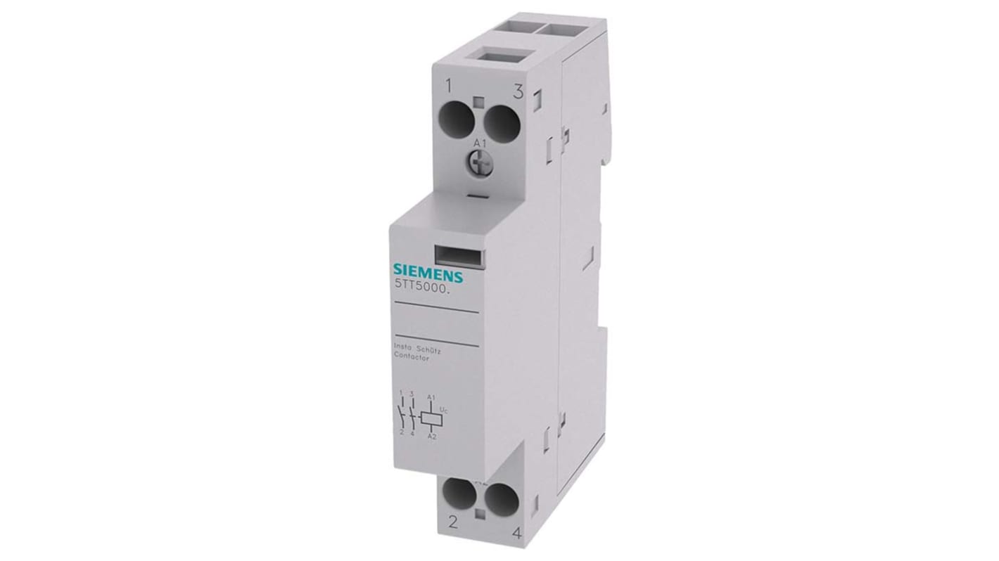 Contattore Reversibile Siemens 5TT5800-0, 2 poli, 2 NA, 20 A, 230 V c.a. Resistente e versatile per montaggio su guida 35 mm.