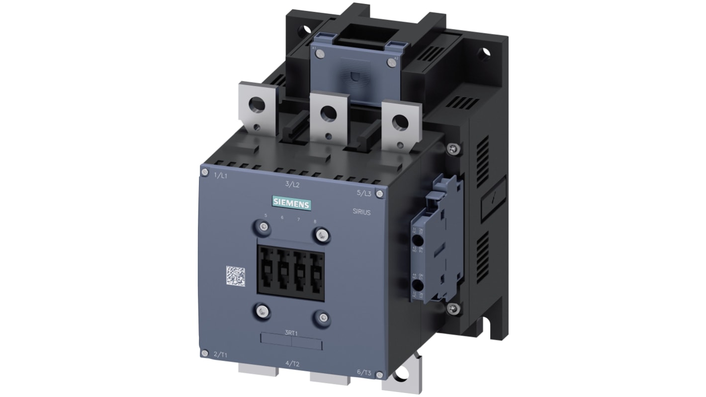 Teleinvertore Reversibile Siemens 3RT1065-6AP36, 3 poli, 265 A, 132 kW, bobina 220-240 V, dimensione S10.