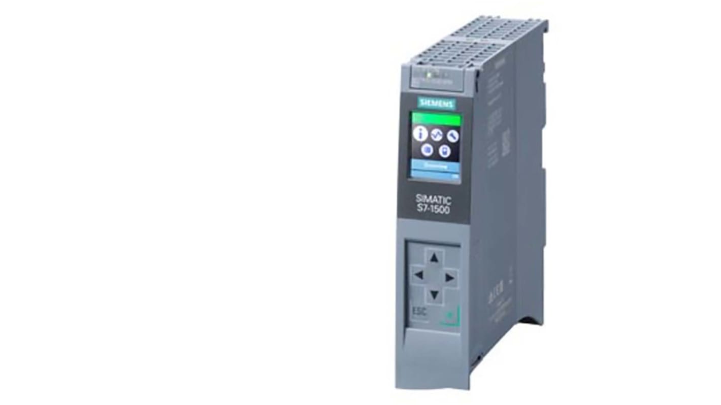 CPU PLC Siemens SIMATIC S7-1500 (6ES7513-1AL02-0AB0) con 20 ingressi/uscite, 24V c.c. Prestazioni elevate per automazione flessibile.