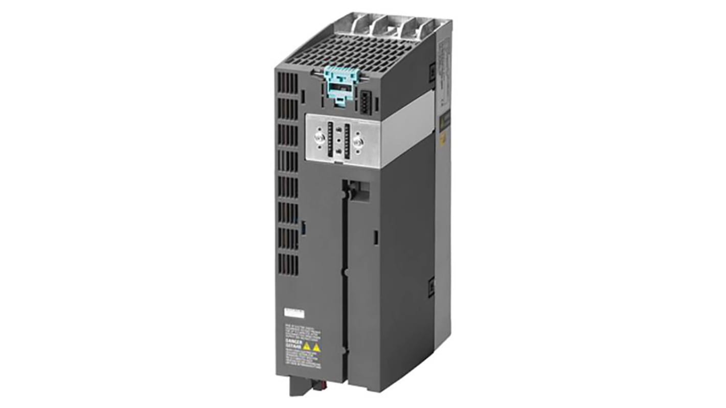 Modulo di alimentazione Siemens 6SL3210-1PE21-4AL0: 5,5 kW, 380-480 V c.a., 3 fasi, 200-550 Hz. Efficienza 0,97, IP20. Potente e compatto per Sinamics G120.