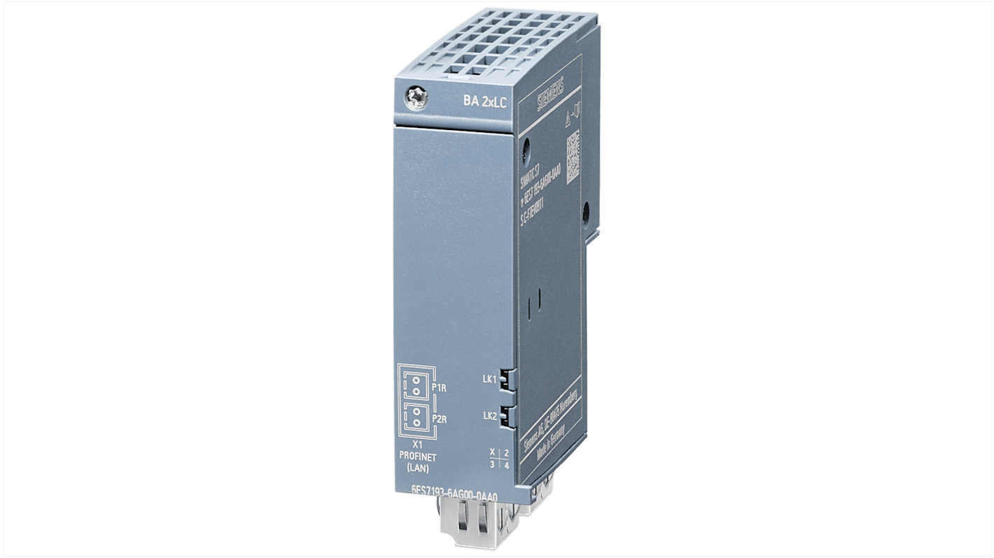Adattatore PROFINET Siemens 6ES7193-6AG00-0AA0, dimensioni 20mm x 69,5mm x 59mm, compatibile con SIMATIC.