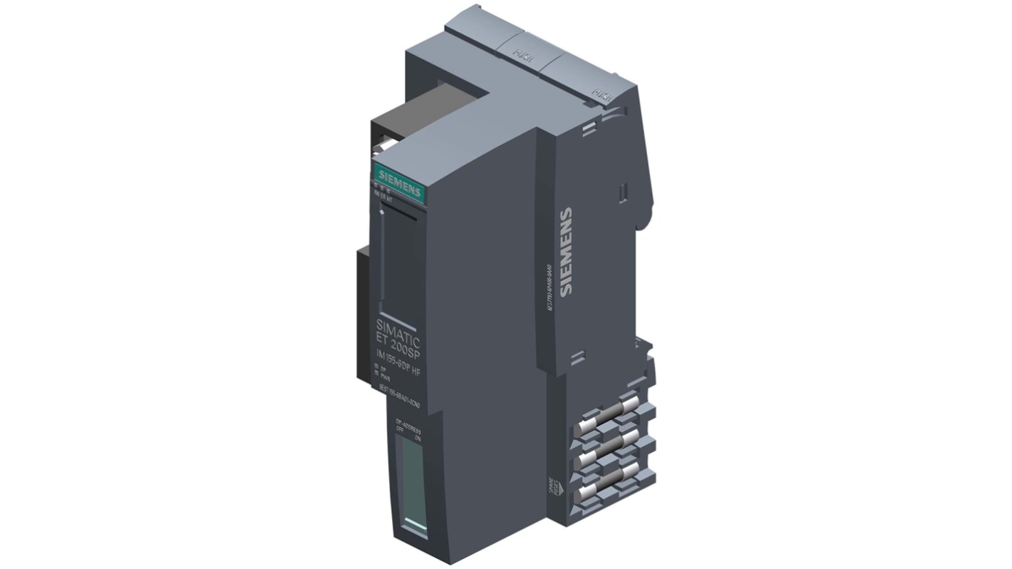 Modulo di interfaccia Siemens 6ES7155-6BA01-0CN0 per PROFINET, per SIMATIC ET 200SP. Supporta fino a 32 moduli I/O, dimensioni compatte.