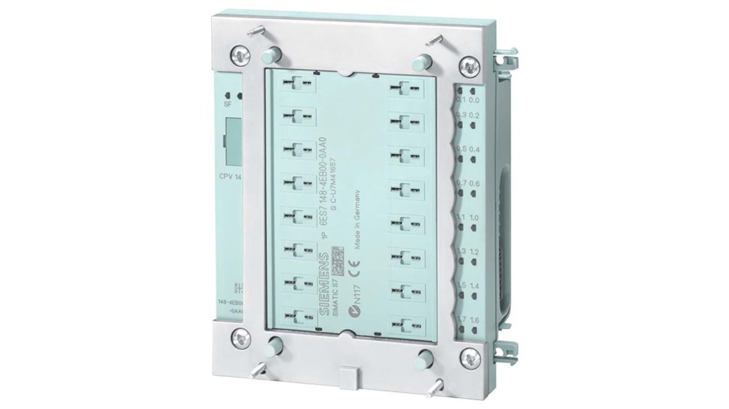 Modulo di espansione Siemens 6ES7148-4EB00-0AA0 per PLC ET 200 PRO, 16 uscite digitali, dimensioni 152 x 120 x 47 mm.