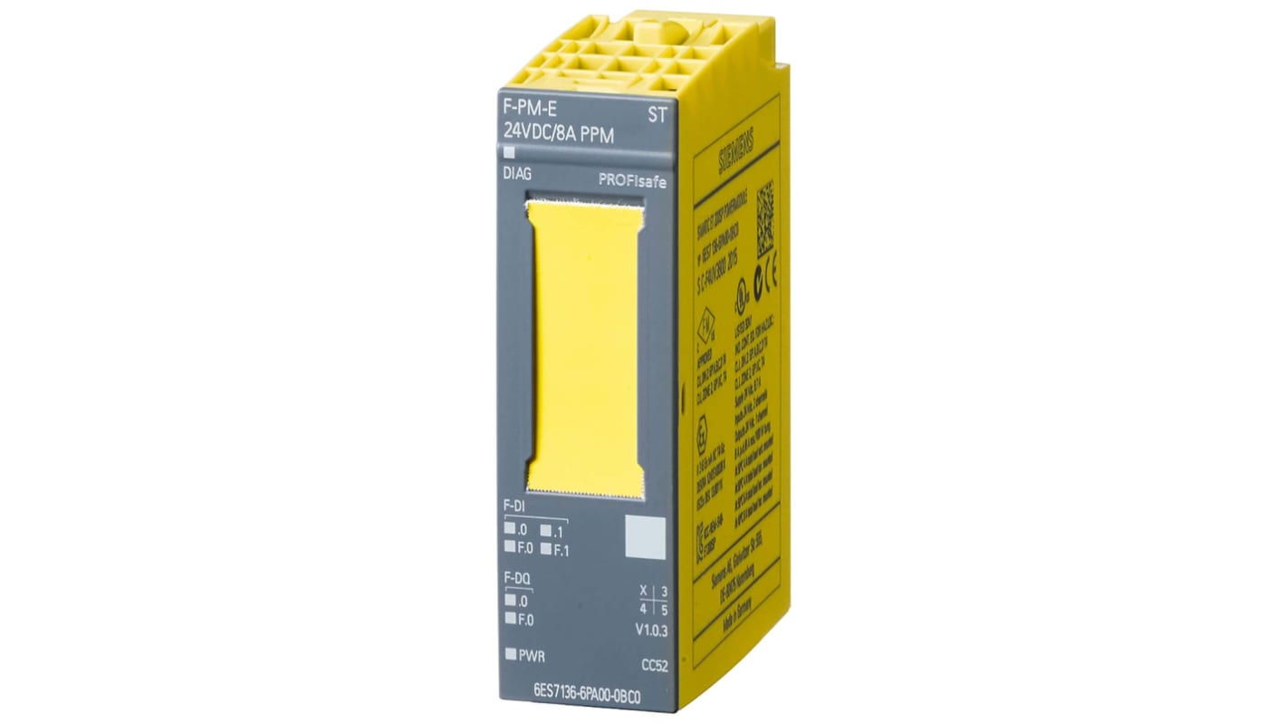 Modulo espansione PLC digitale Siemens 6ES7136-6PA00-0BC0 per ET 200SP. Ingressi digitali 24V DC, controllo preciso e sicurezza in automazione.