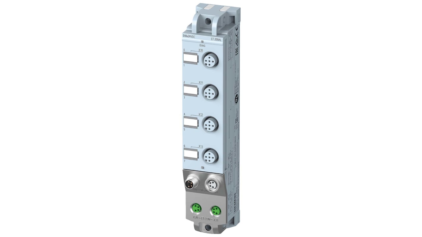 Modulo I/O digitale Siemens 6ES7141-5AF00-0BA0, 8 ingressi e 4 uscite, protezione IP65/67, tensione 24 V c.c.
