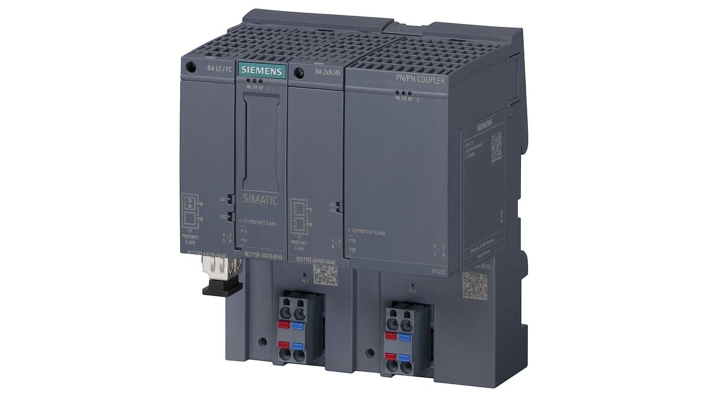Accoppiatore Siemens 6ES7158-3AD10-0XA0 per Controller PN max.4 - Serie SIMATIC. Trasferimento dati sicuro tra subnet Ethernet, dimensioni compatte, ampia temperatura.