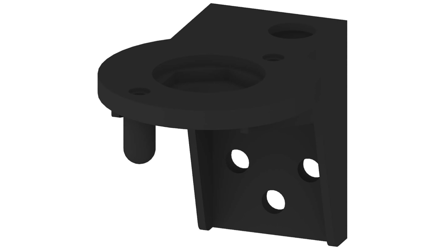 Staffa di montaggio Siemens 8WD4408-0CD per colonne di segnalazione, compatibile con diametro 70 mm, IP65, dimensioni 57 x 55 x 76,5 mm.