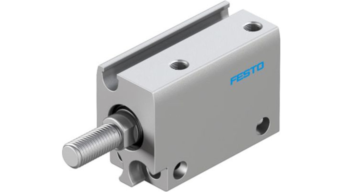 Cilindro pneumatico compatto Festo ADN-S-10-10-A-A, doppio effetto, foro 10mm, corsa 10mm, peso 19g, collegamento M3.