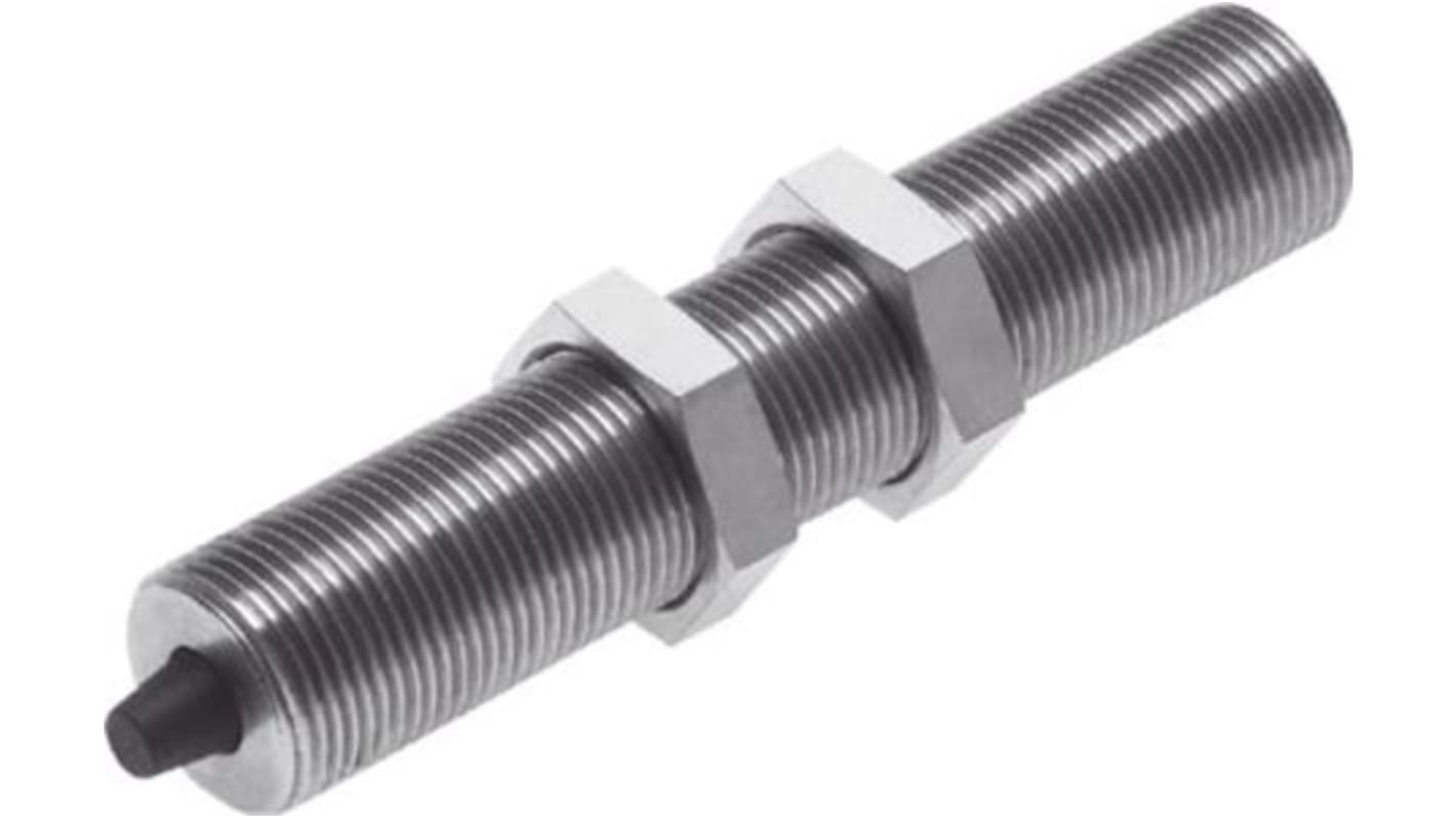 Ammortizzatore pneumatico Festo DYEF-M22-Y1F, dimensione M22, lunghezza 85 mm, montaggio con controdado, privo di rame e PTFE.