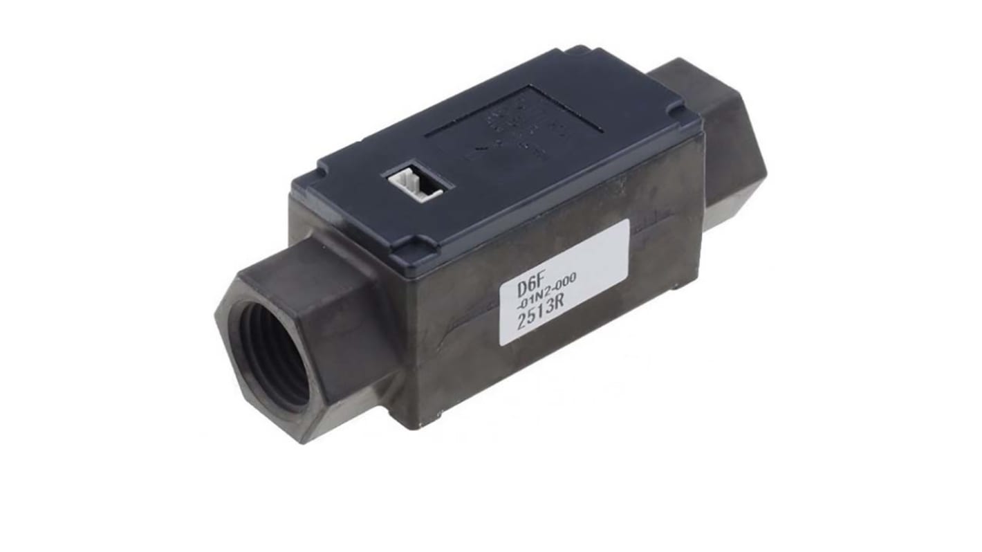 Omron D6F-01N2-000, sensore di flusso gas 1 l/min, alimentazione 10,8-26,4 V c.c., contenitore in lega di alluminio.