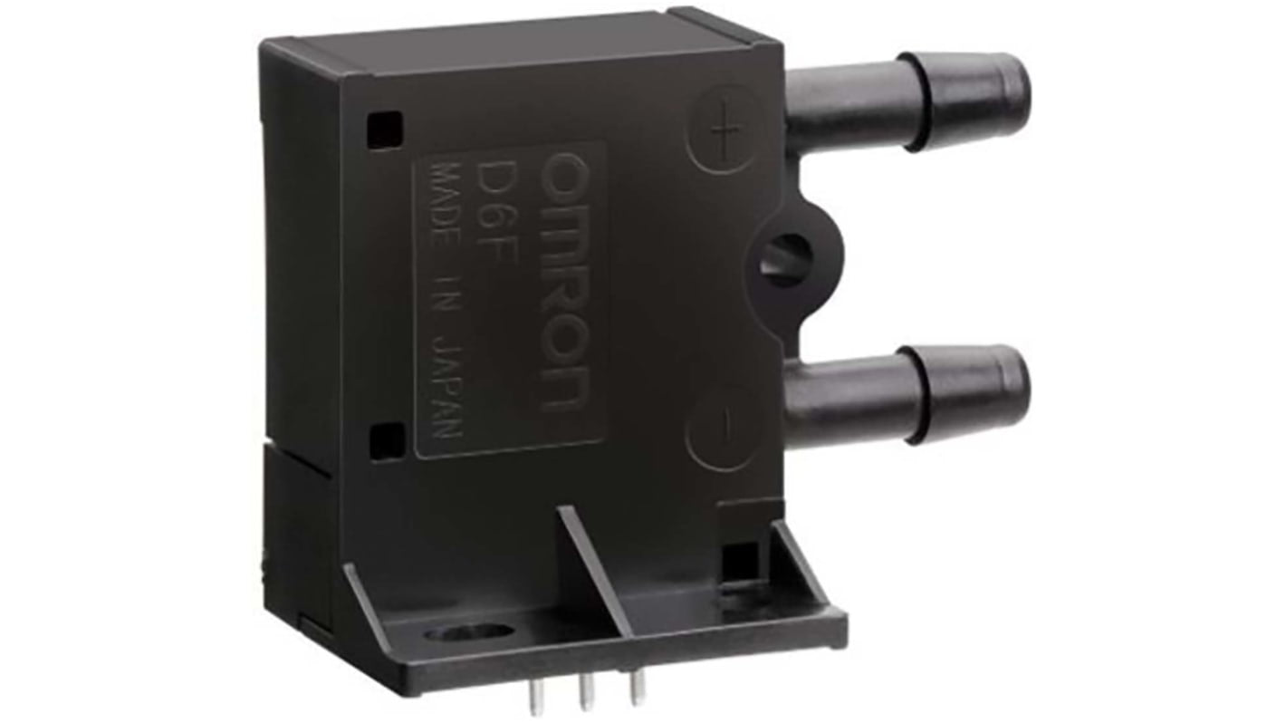 Sensore di flusso aria Omron D6F-P0010A1, portata 1 l/min, alimentazione 5 V cc, grado di protezione IP40.