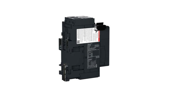 Starter DOL automatico Schneider Electric TPRST080, potenza 37 kW, tensione 690 V, montaggio orizzontale/verticale, dimensioni 167x55x125 mm.
