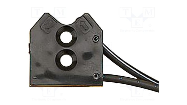 Sensore per fibre ottiche Omron E32-L25, grado di protezione IP67, lunghezza fibra 2m, dimensioni 20 x 20 x 5 mm.