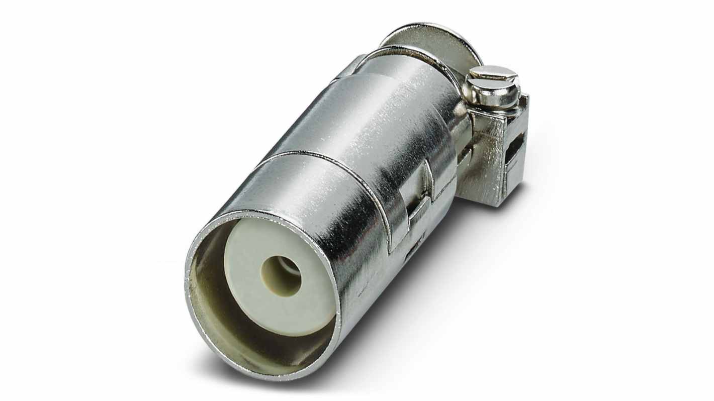 Connettore di potenza femmina Phoenix Contact 1066962, 1 pin, 10A, 50V, montaggio su cavo, orientamento ad angolo diritto.