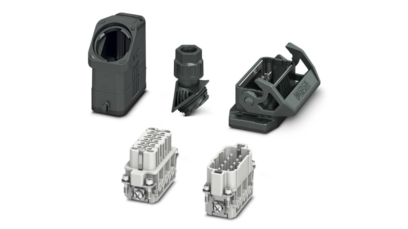 Kit connettore alimentazione Phoenix Contact, 10 pin, 20A, 250 V c.a., montaggio a pannello, grado di protezione IP66.