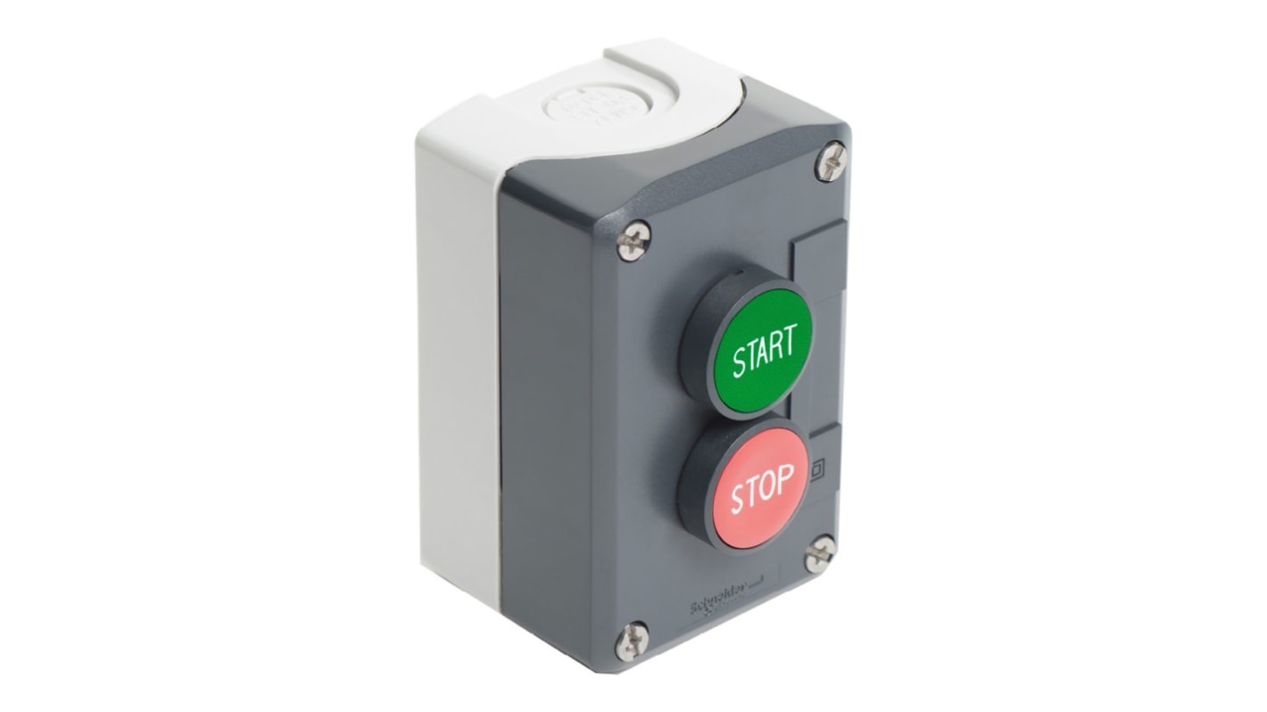 Pulsante di controllo Schneider Electric XALD225, 6A, IP66, rosso/verde, contatto 1 NA/1 NC, diametro foro 22mm.