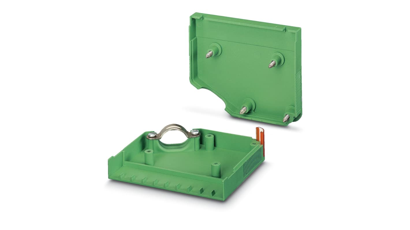 Contenitore per morsetto Phoenix Contact KGS-PC 4, montaggio su cavo, 8 posizioni, dimensione 62,76 mm, colore verde.