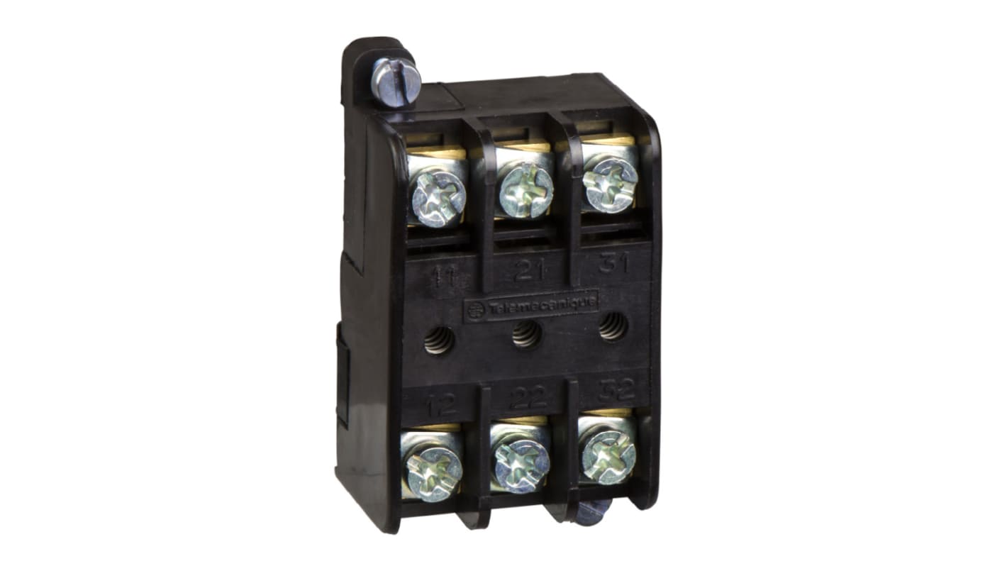 Blocco contatti Schneider Electric XENT2991, 3NC, 240V, terminali a vite, per attivazione circuiti elettrici.