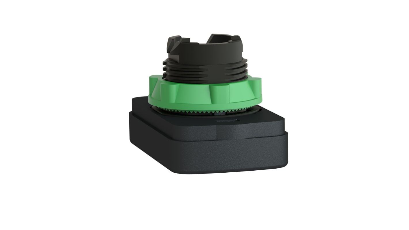 Attuatore pulsante instabile Schneider Electric, serie Harmony XB5, con pulsanti rosso e verde, diametro foro 22 mm, montaggio a innesto.