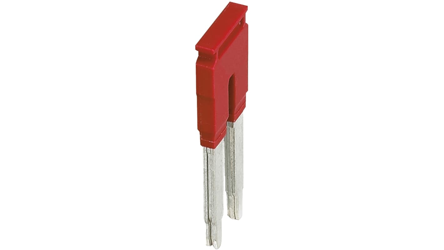 Ponte a innesto Schneider Electric NSYTRAL102, serie TRA, per cavi 2,5 mm², colore rosso, compatibile con terminal a molla e a vite.