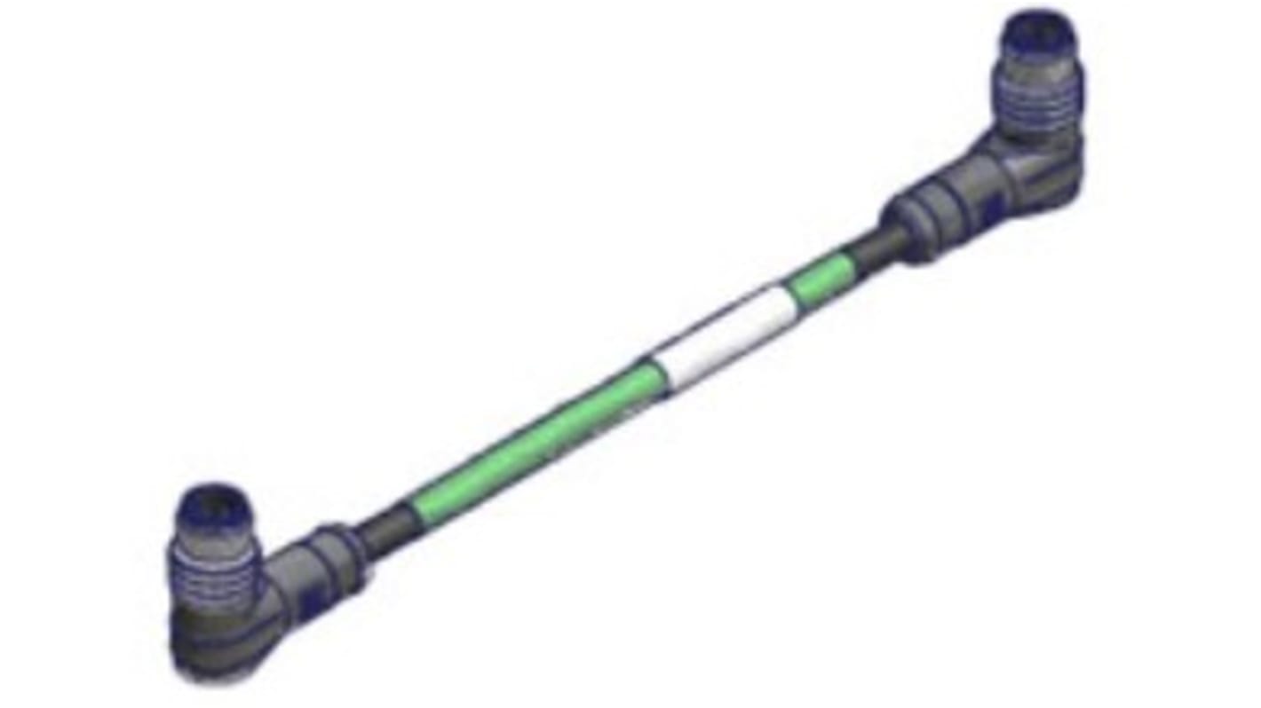 Cavo assemblato Brad from Molex 1201088549, connettore M12, 4 poli, lunghezza 2 m, protocollo Ethernet, 30V cc.