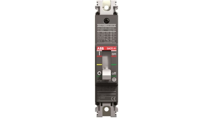 Interruttore automatico MCCB ABB 1SDA066686R1, 1 polo, 20 A, 415 V, montaggio fisso, dimensioni 130 x 25.4 x 60 mm.