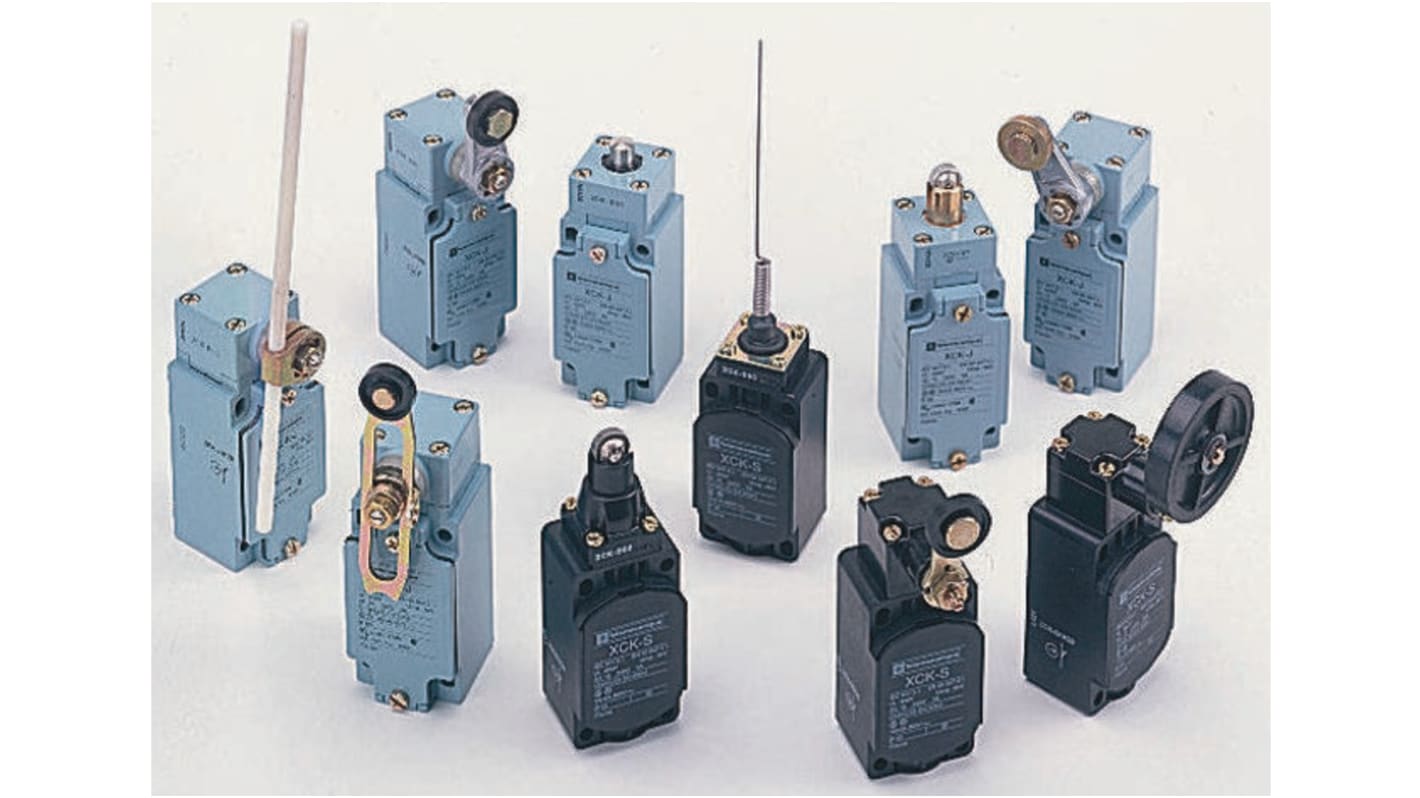 Interruttore di fine corsa Telemecanique Sensors ZC2JD1, contatti NO/NC, corpo metallico, grado di protezione IP65, dimensioni 40 x 41 x 81 mm.
