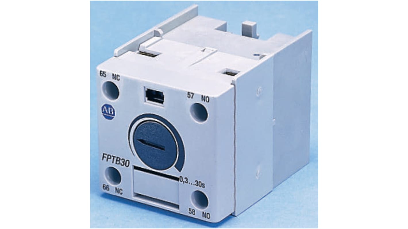 Allen Bradley 100-FPTB180, timer per contattore con ritardo di spegnimento fino a 180 secondi, compatibile con moduli serie 100-C.