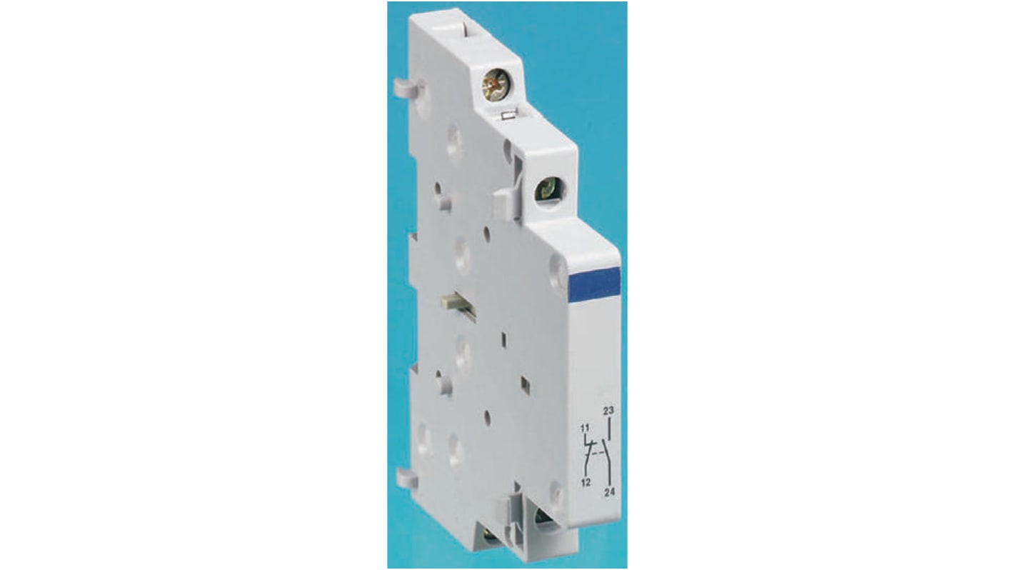 Contatto ausiliario Schneider Electric GAC0531, 2 N/A, montaggio laterale, per contattori modulari, compatibile con guida DIN.