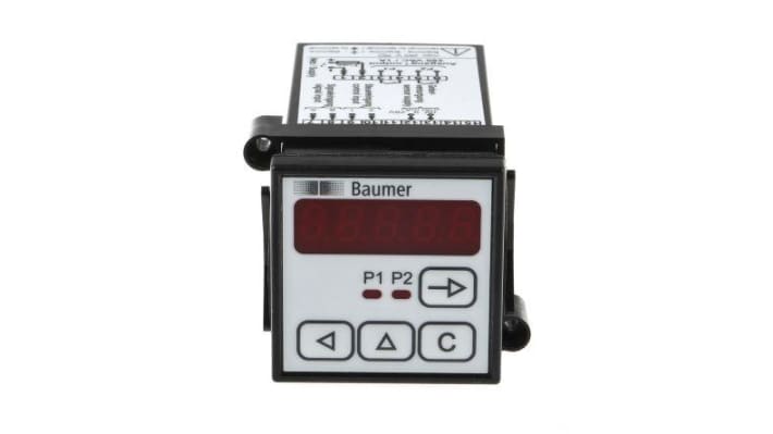 Contatore ore LED Baumer NE216.013AX01, 5 cifre, montaggio a pannello, 48 mm x 48 mm, alimentazione 12-30 V c.c.