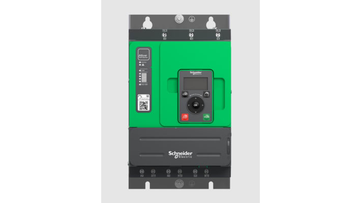 Avviatore soft-start Schneider Electric ATS480D32Y per motori 3 fasi, potenza 55-250 kW, corrente 32 A, IP00.