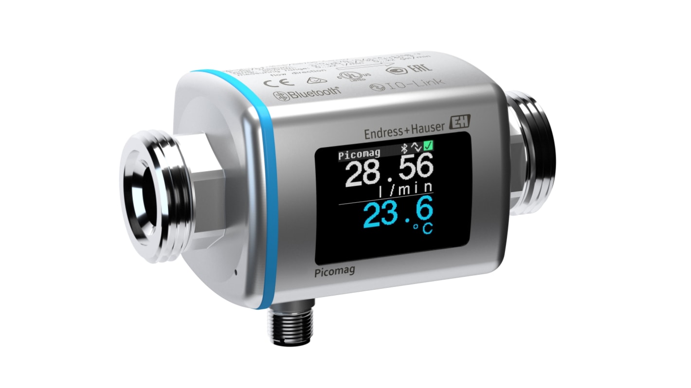 Flussometro per liquidi Endress+Hauser DMA20-AAAAA1, flusso 0,1-75 l/min, design compatto, alimentazione 18-30 V c.c.