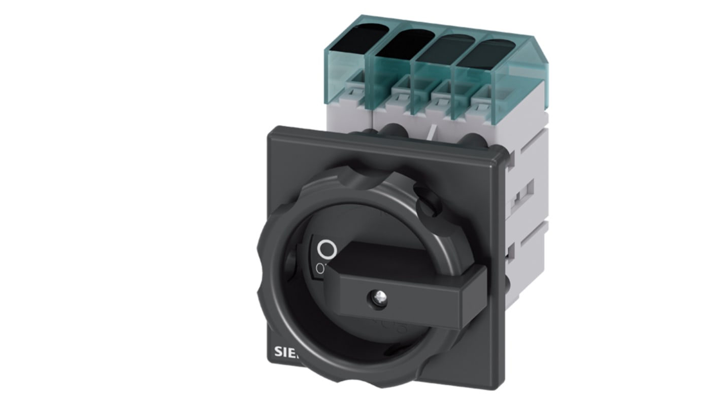 Interruttore di isolamento Siemens 3LD3454-0TL51, 3 poli, 63A, montaggio su guida DIN, grado di protezione IP65.