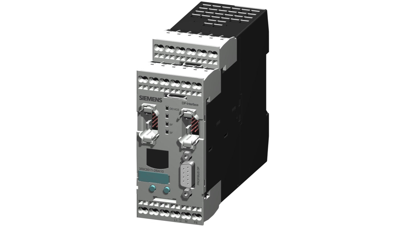 Modulo di interfaccia Siemens 3RK3511-2BA10 SIRIUS, PROFIBUS DP 12 Mbps, larghezza 45 mm, classe di protezione IP20.