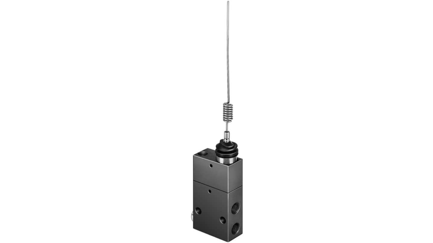 Valvola meccanica Festo FVSO-3-1/8, 3/2 Open, solenoide singolo, G 1/8, alluminio anodizzato, max 8 bar, -10 a 60 °C.