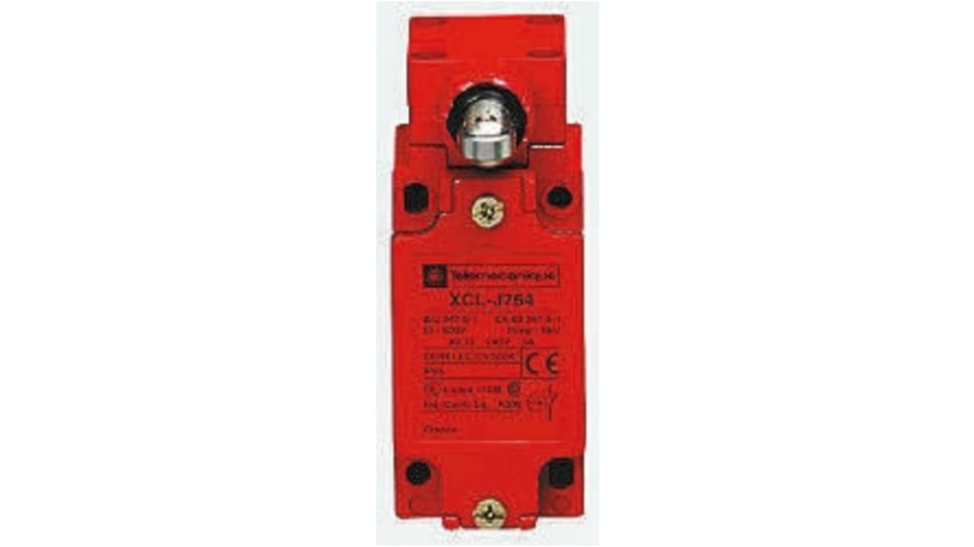 Interruttore di fine corsa di sicurezza Telemecanique Sensors XCLJ564H29, corpo metallico rosso, grado di protezione IP66, 10 A.