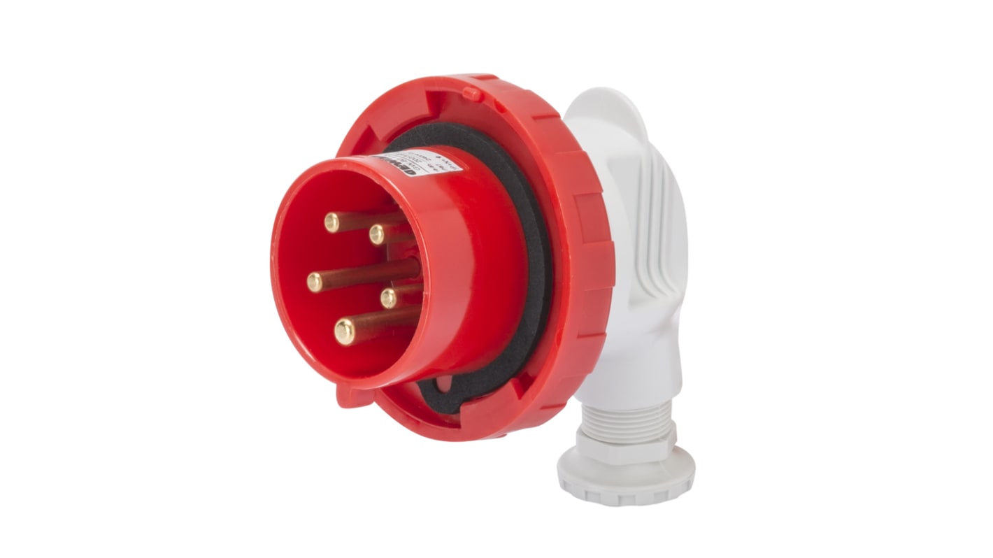 Connettore di alimentazione Gewiss Maschio 3P + N + E 16A, Serie 60//64 IEC 309 - GW60113. Per uso industriale e terziario, conforme agli standard internazionali.