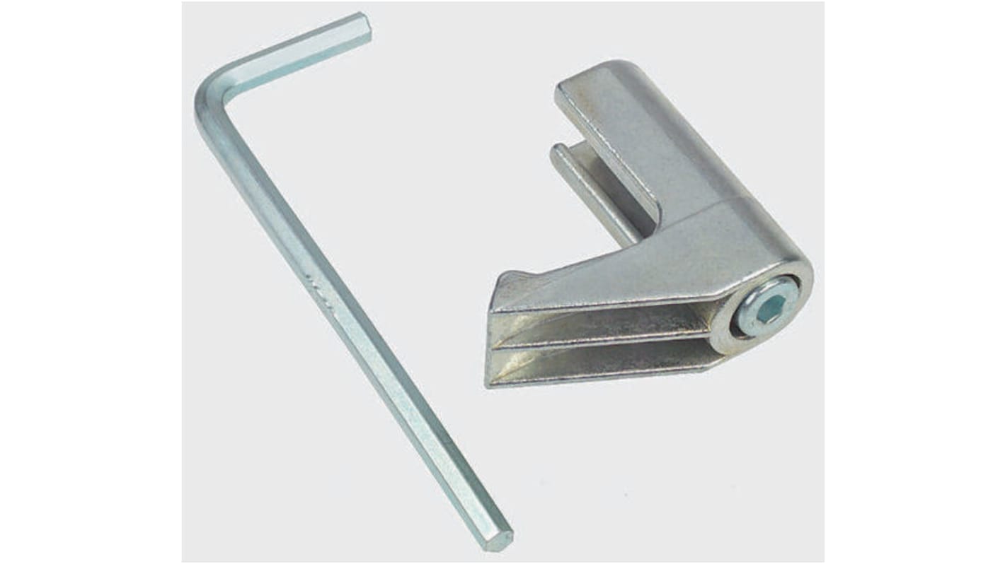 Morsetto di montaggio Turck KLI3 per interruttori magnetici MTE, in zinco pressofuso, con fissaggio a vite centrale. Compatibile con sensori cilindrici Turck IKT, disponibile in due misure.