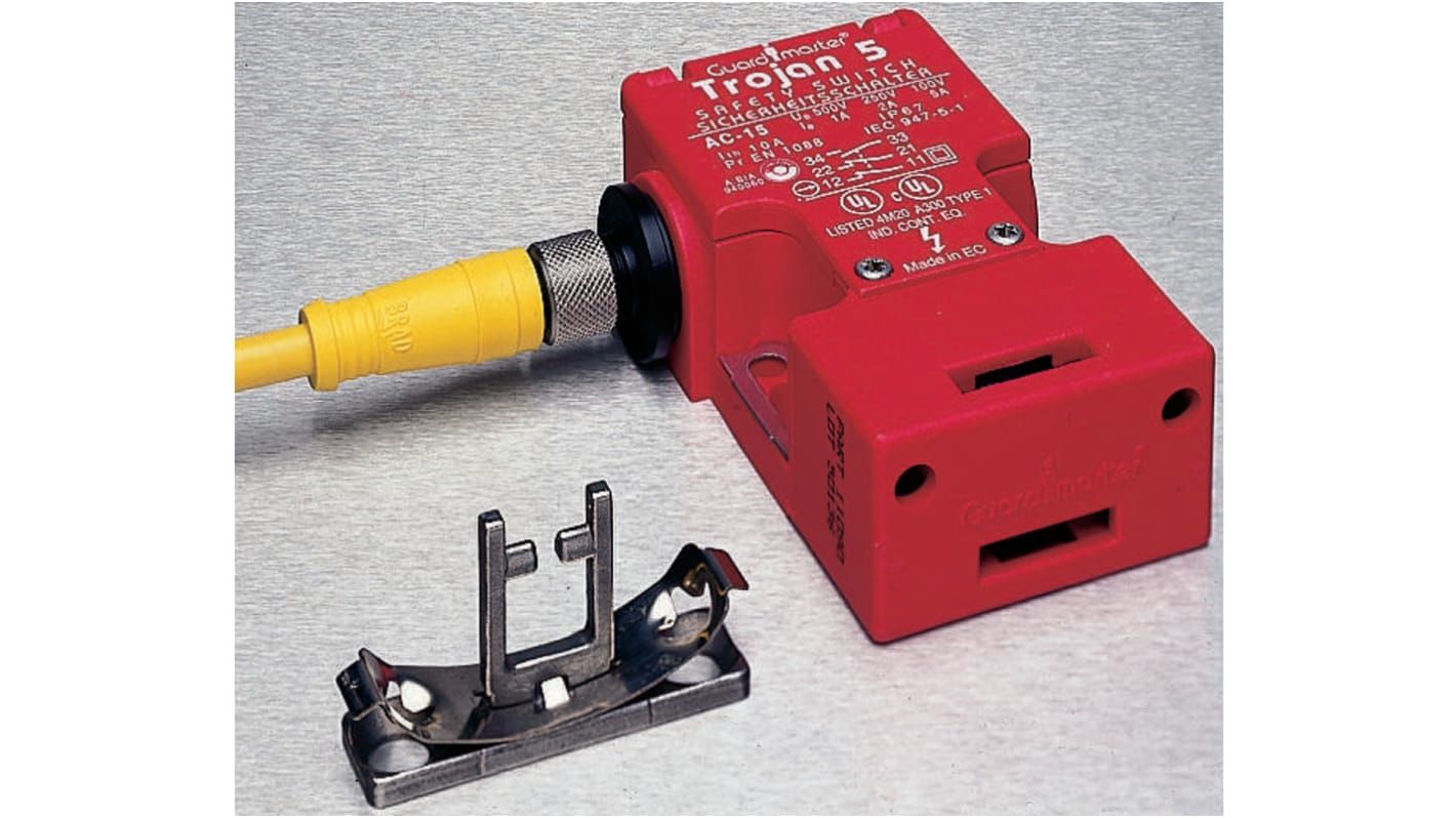 Interruttore di interblocco di sicurezza Allen Bradley Guardmaster 440K-T11132, 2NC, IP67, dimensioni 95x52x25mm, attuatore a doppia chiave.
