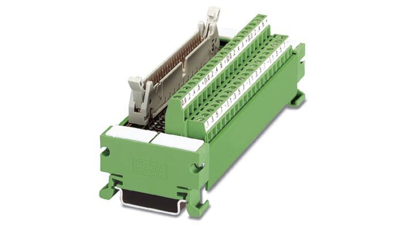 Modulo Varioface Phoenix Contact 2962489, 32 canali, montaggio su guida DIN, connettore maschio IEC 603 1, morsetto a vite.