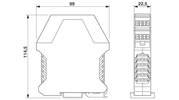 Phoenix Contact MCR-S 2814715, convertitore di corrente 50A, isolamento galvanico, montaggio a telaio, 22,5mm.
