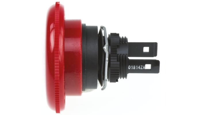 Pulsante di arresto di emergenza Omron A165EM02, diametro foratura 16 mm, tensione 230 V, tenuta IP65, configurazione DPST.