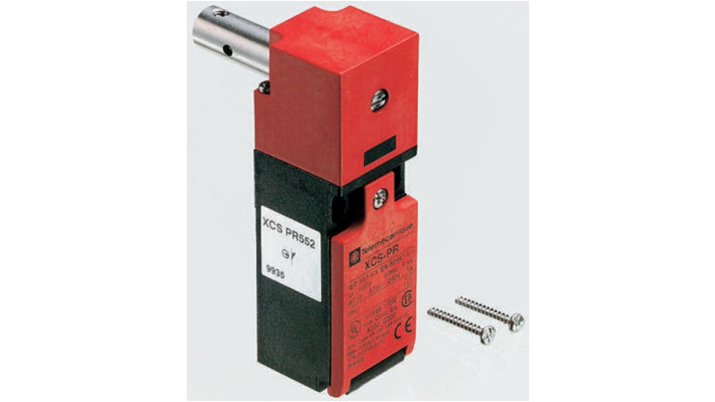 Interruttore di sicurezza a cerniera Telemecanique Sensors XCSPR551, NO/NC, 6A max, ideale per macchine industriali leggere con copertura rotante.
